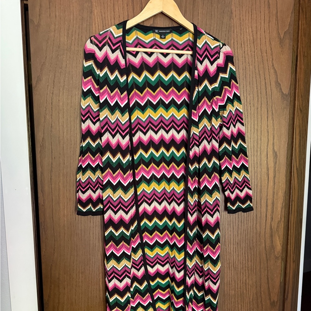 Macy’s INC International Concepts Colorful Chevron Duster